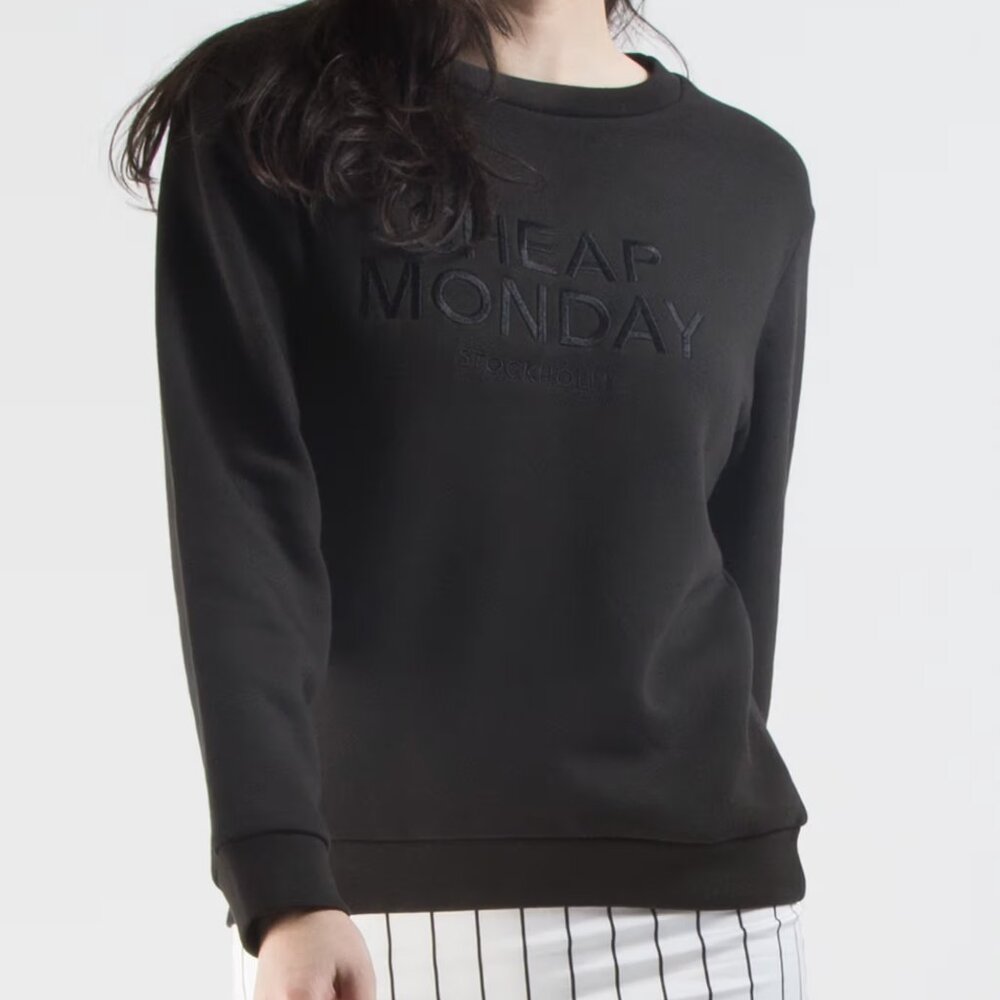 Embroidered Cheap Monday Stockholm Terry Sweatshirt